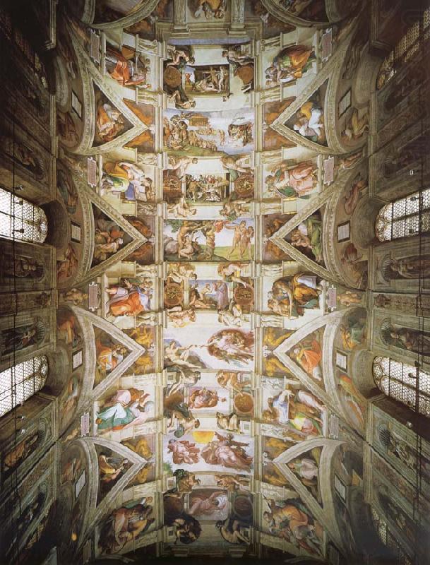 plfond of the Sixtijnse chapel Rome Vatican, Michelangelo Buonarroti